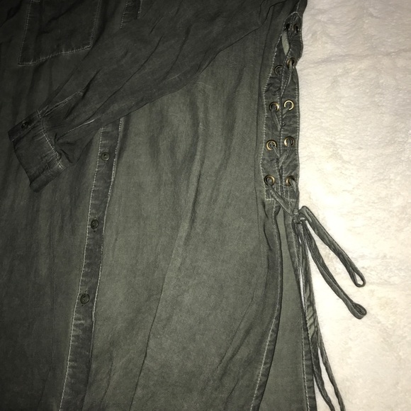 Olive Tie Detail Top - Picture 5 of 6